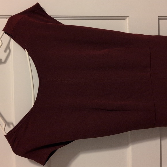 LOFT Burgundy Midi Dress - Picture 3 of 8